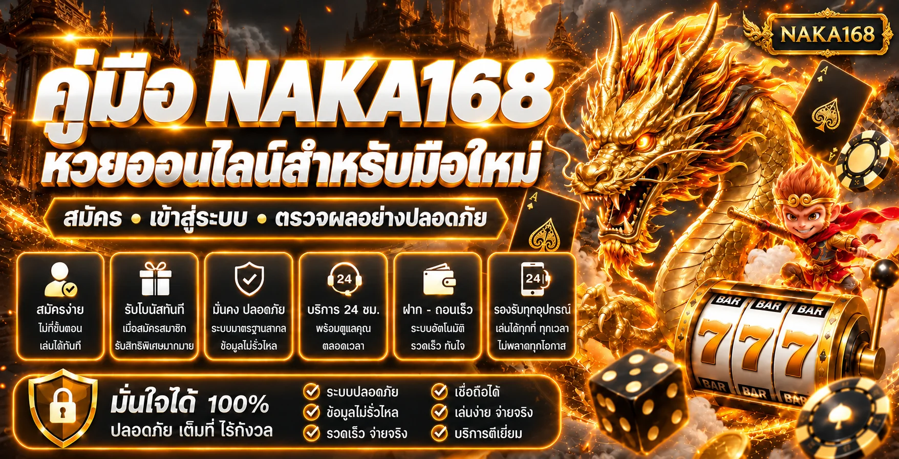 NAKA168 คู่มือหวยออนไลน์ สมัคร เข้าใช้ และตรวจผล